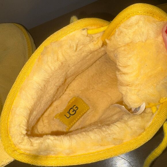 UGG Neumel Suede Chukka Ankle Boots Corn Yellow Mens Size 10 Lace Up Wool Plush main image 11